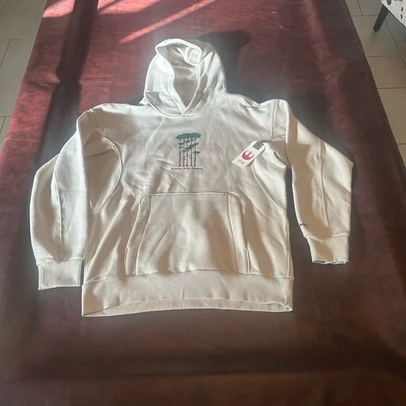 columbia star wars endor trees off white cream hoodie hooded pullover sweatshirt